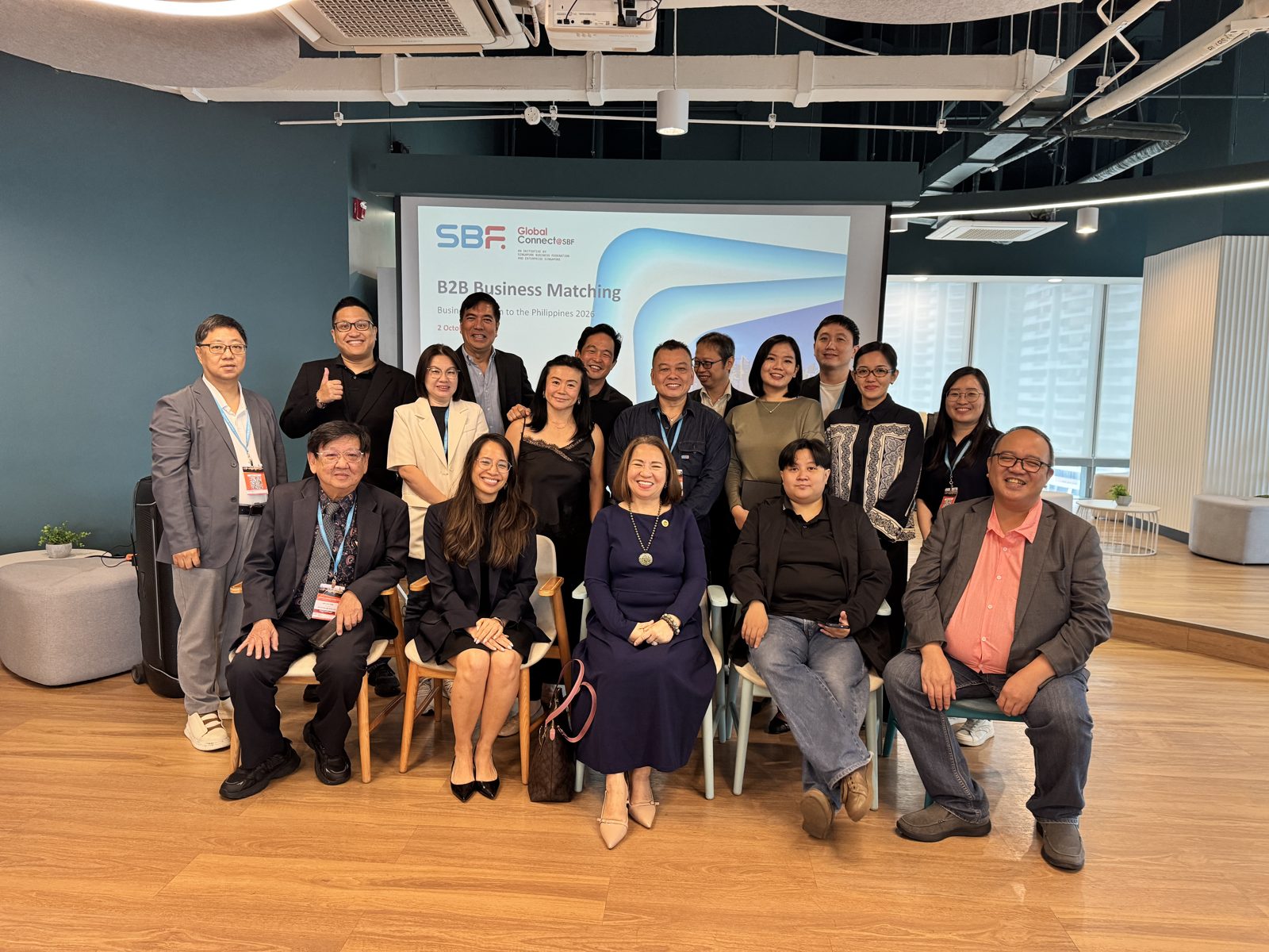 Jay Jaboneta with participants at the B2B Business Matching session of the Singapore Business Federation's Business Mission to the Philippines 2026 in Makati